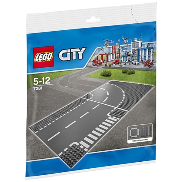 7281 シティ ロードプレート T字路＋カーブ(2枚入り) レゴジャパン｜LEGO 通販 | ビックカメラ.com