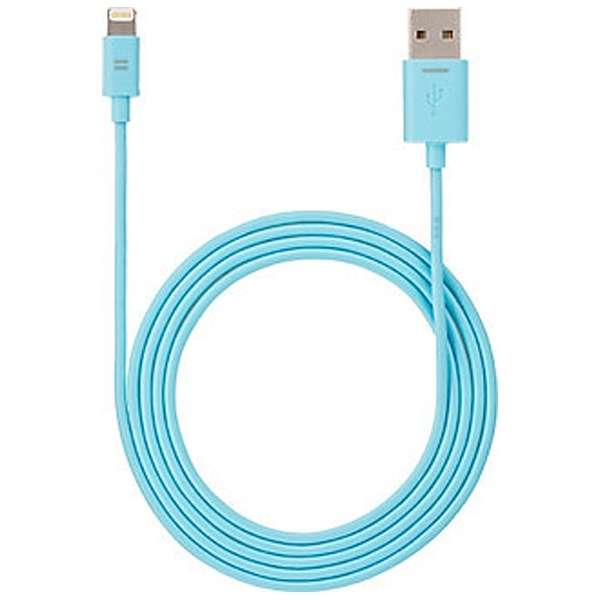 支持iPad/iPad mini/iPhone的Lightning⇔USB电缆充电、转送(1.2m、蓝色)MFi认证SoftBank SELECTION SB-CA34-APLI/BL_1