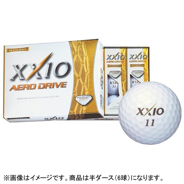 ゴルフボール ゼクシオ AERO DRIVE プレミアムホワイト XXADPWHL6 [6球（半ダース）] 【オウンネーム非対応】