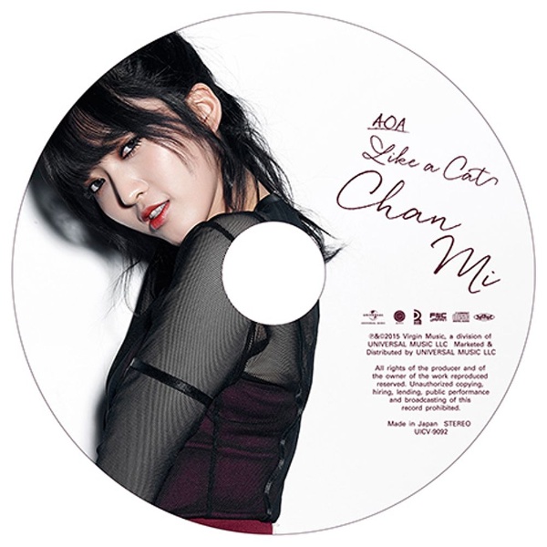 新作 大人気 AOA Like 本店 a Cat CHANMIピクチャーレーベル CD 初回生産盤