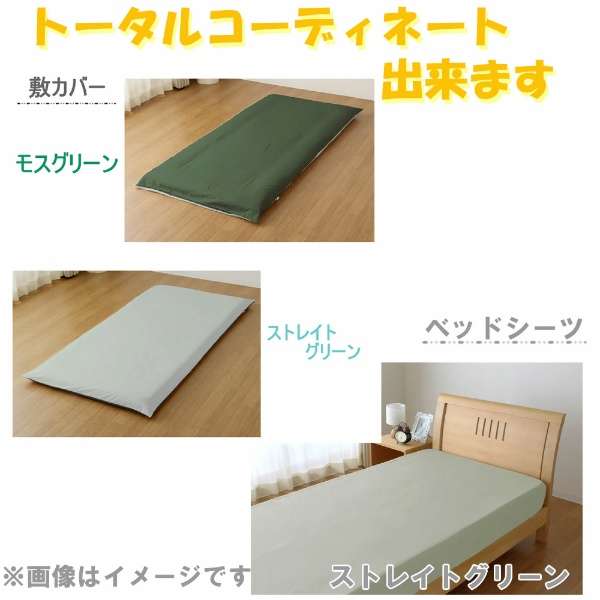 [被褥床罩]FROM单人尺寸(棉100%/150×210cm/苔绿色)_7