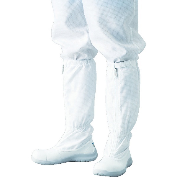 ゴールドウイン 静電安全靴ファスナー付ロングブーツ ホワイト 27.0cm (PA9850-W-27.0) - 1