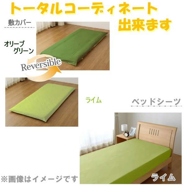 [被褥床罩]FROM加宽单人床尺寸(棉100%/175×210cm/橄榄绿色)_7