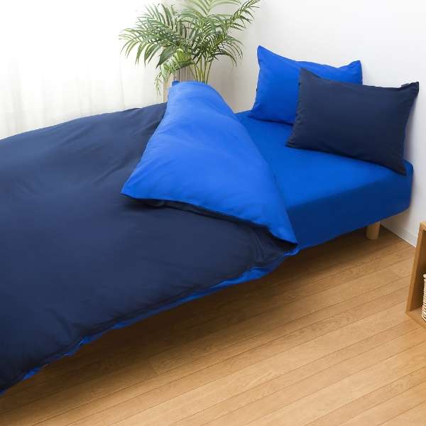 [被褥床罩]FROM加宽单人床尺寸(棉100%/175×210cm/深蓝)_2
