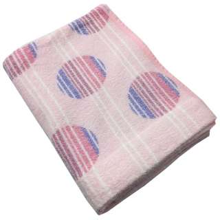 ?梅椰毛巾被点线单人尺寸(140×190cm/粉红)