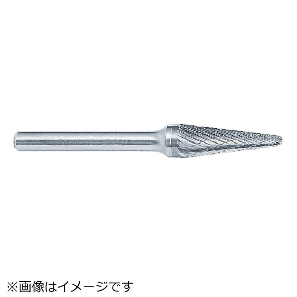 超硬バーロングシャンク径6ミリ（ポイント型）ダブルカット刃径12.7