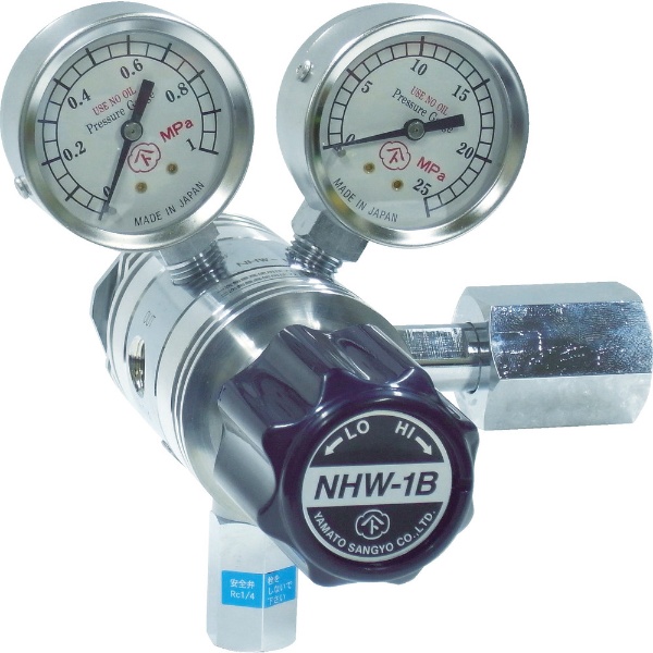 分析機用フィン付二段圧力調整器 NHW-1B NHW1BTRCCO2 ヤマト産業 