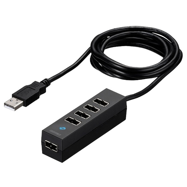 BSH5UD20 USB2.0ハブ［Mac／Win］ どっちもUSBハブ ブラック [バスパワー /5ポート /USB2.0対応 ]