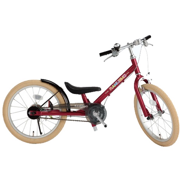 18型 幼児用自転車 ラクショーライダー（レッドメタリック） YGA263 【組立商品につき返品不可】
