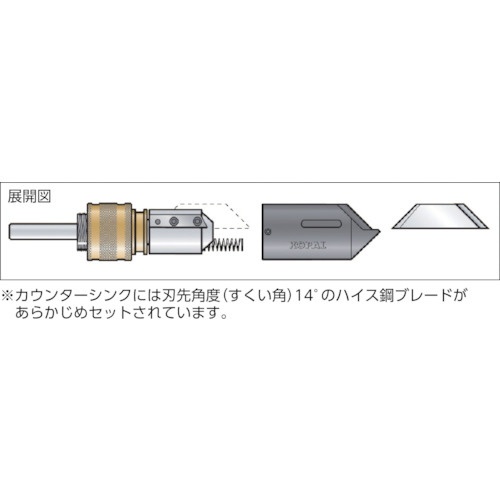 ノガ・ジャパン NOGA 20-60内径用カウンターシンク60°MT-2シャンク