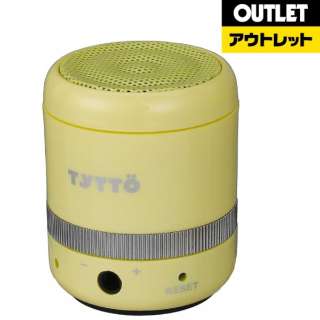 [奥特莱斯商品] 蓝牙音响Tytto(teyutto)PBS-TY01-YE[Bluetooth对应][生产完毕物品]