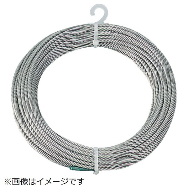 ワイヤロープ TRUSCO(トラスコ) ステンレスワイヤロープ Φ3.0mm×100m CWS-3S100 - 3