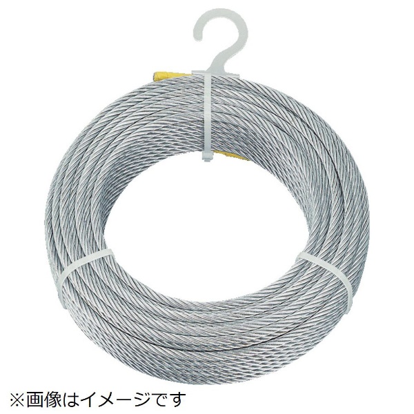 TRUSCO メッキ付ワイヤロープ Φ5mm×50m CWM-5S50 1本 |b04 :b042430069