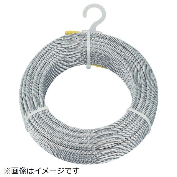 ワイヤロープ TRUSCO(トラスコ) メッキ付ワイヤロープ Φ3mm×200m CWM-3S200 - 1