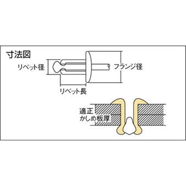 エビ ブラインドリベット 1000本入 NSS64 - 4