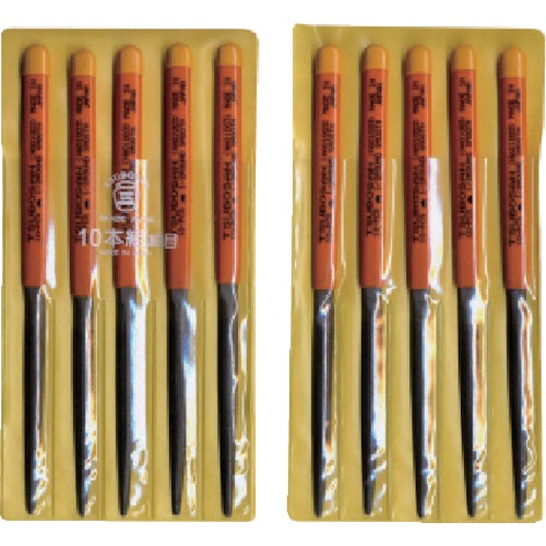 いてからの ツボサン 組ヤスリ 10本組 半丸 細目 HA010-03 ( HA01003 ) ツボサン（株）：Orange Tool