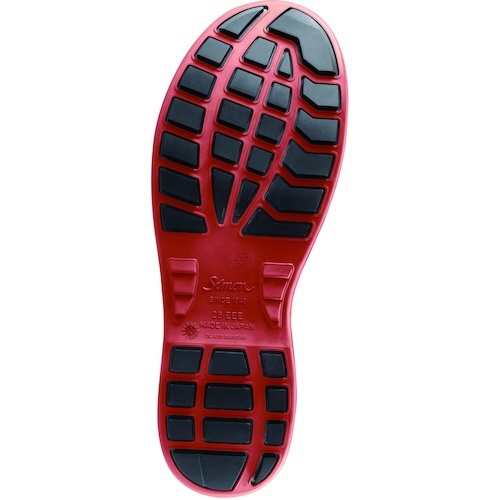 シモン 安全靴 編上靴 SL22-R黒 赤 23.5cm SL22R23.5 - 2