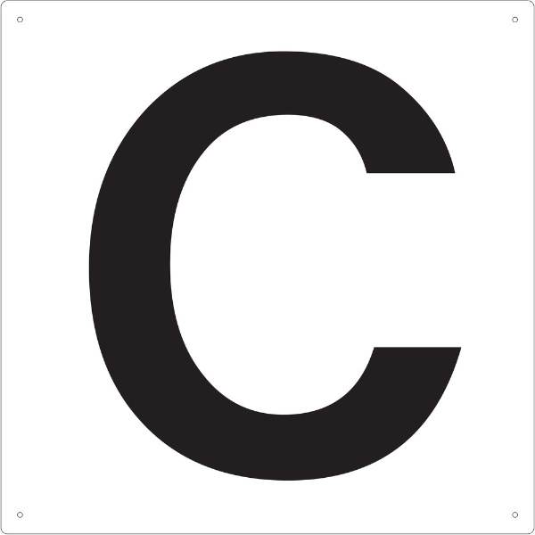 表示板　アルファベット「C」　420×420　TAEHC