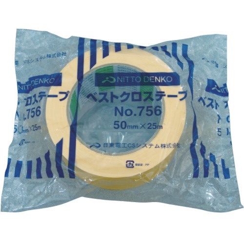 布着色テープ No.756 50mm×25mｍ 赤 75650R 日東｜Nitto 通販