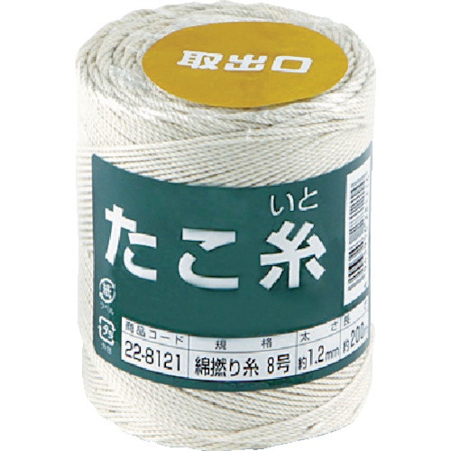 たこ糸 綿撚り糸 228121 人気 #8 国産品