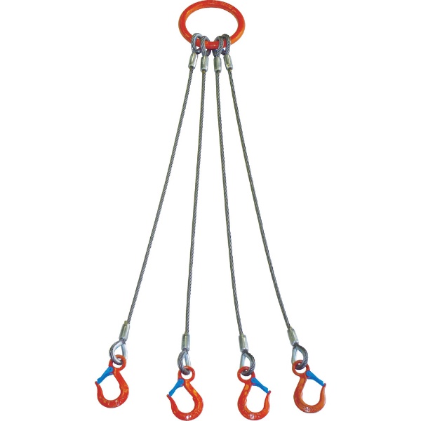 大洋 ４本吊 ワイヤスリング ５ｔ用×１．５ｍ DIY・工具
