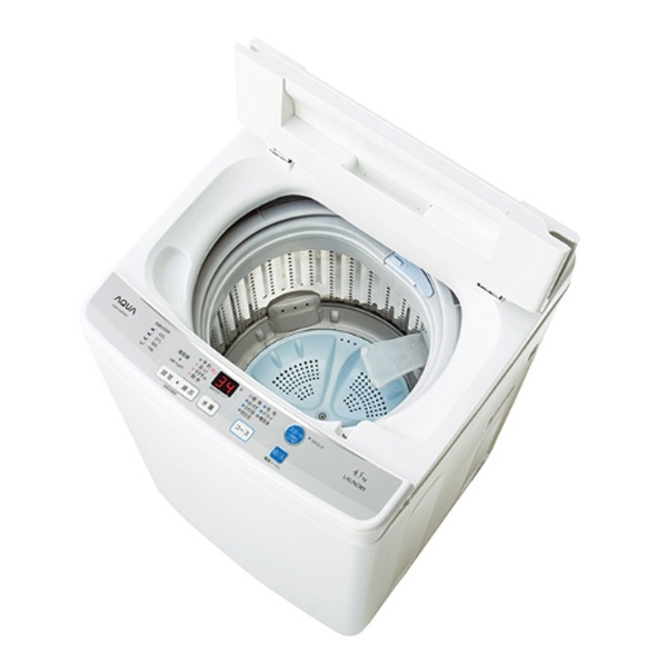 AQW-S45D-W 全自動洗濯機 ホワイト [洗濯4.5kg /乾燥機能無 /上開き 