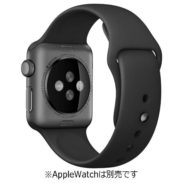 アップル Apple Watch Sport 38mm ブラック スポーツバンド www