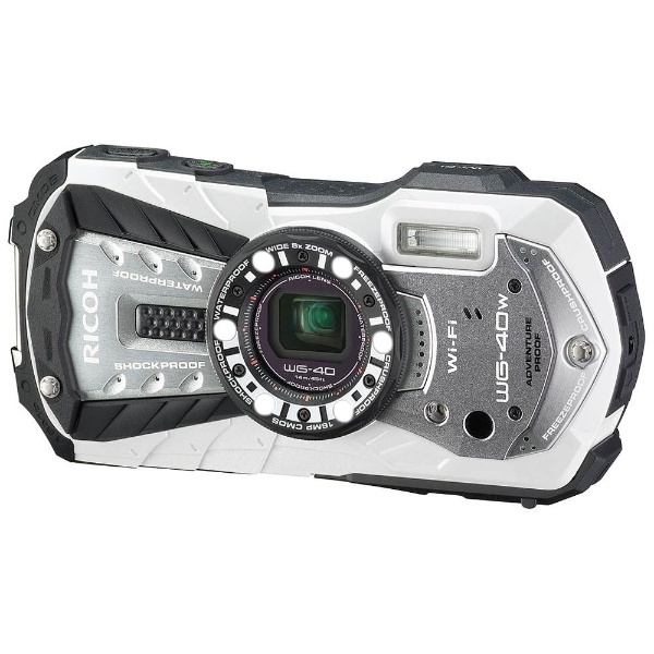 WG-40 コンパクトデジタルカメラ ホワイト [防水+防塵+耐衝撃] リコー