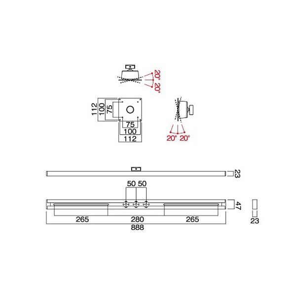 VCP-B1M 天吊り金具 オプションマルチ用金具 HAMILeX