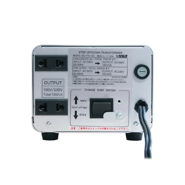 変圧器 （アップダウントランス）（220-240V⇔100V・容量1000W） WT-12EJ 樫村｜KASHIMURA 通販