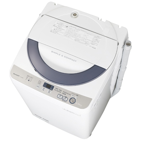 ES-GE55R-H 全自動洗濯機 グレー系 [洗濯5.5kg /乾燥機能無 /上開き] 【お届け地域限定商品】
