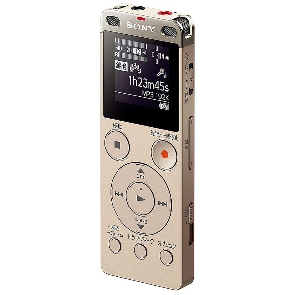ICD-UX560F ICレコーダー ゴールド [4GB /ワイドFM対応] ソニー｜SONY 