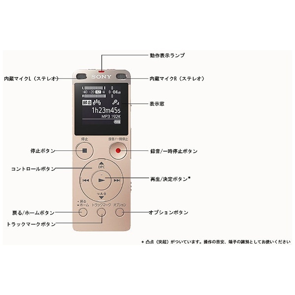 ICD-UX560F ICレコーダー ゴールド [4GB /ワイドFM対応]