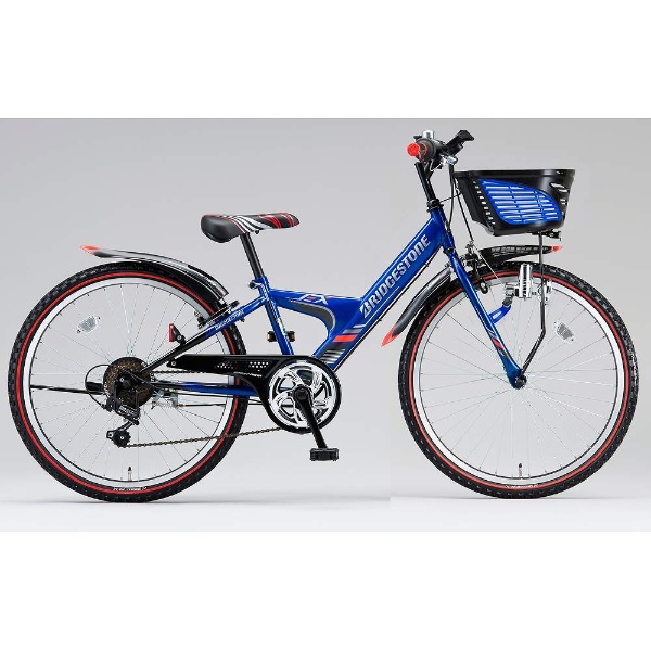 24型 子供用自転車 エクスプレスジュニア（ブルー＆ブラック/6段変速） EX465 【キャンセル・返品不可】