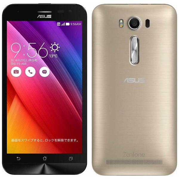 ZenFone 2 Laserゴールド「ZE500KL-GD16」 Snapdragon 410 Android 5.0・5型・メモリ/ストレージ：  2GB/16GB microSIMx2　SIMフリースマートフォン