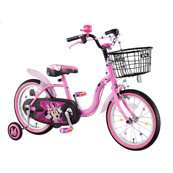 18型 幼児用自転車 ミニーマウス ラブデコ リボン（ピンク/ミニーマウス） 00214 【キャンセル・返品不可】