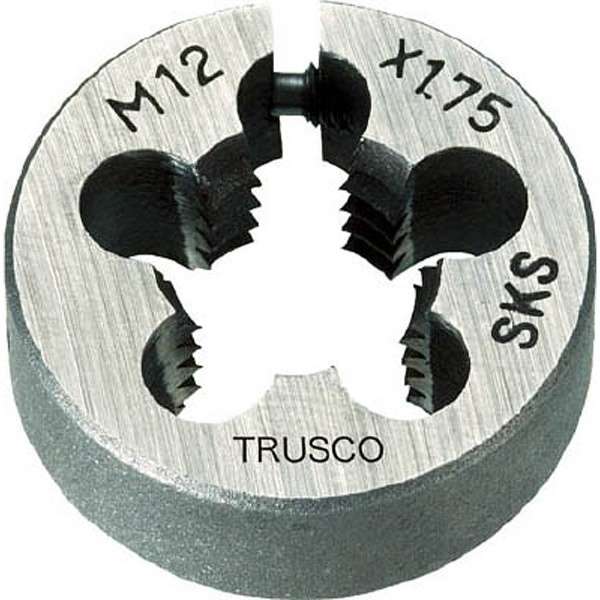 TRUSCO 丸ダイス 50径 M22×2．5 （SKS） T50D－22X2．5 《※画像はイメージです。実際の商品とは異なります