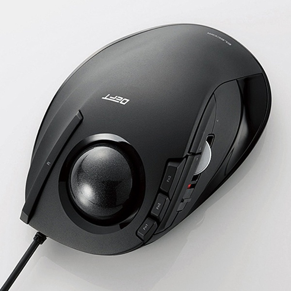 マウス トラックボール DEFT(Windows11対応/Mac) ブラック M-DT1URBK [光学式 /有線 /8ボタン /USB]