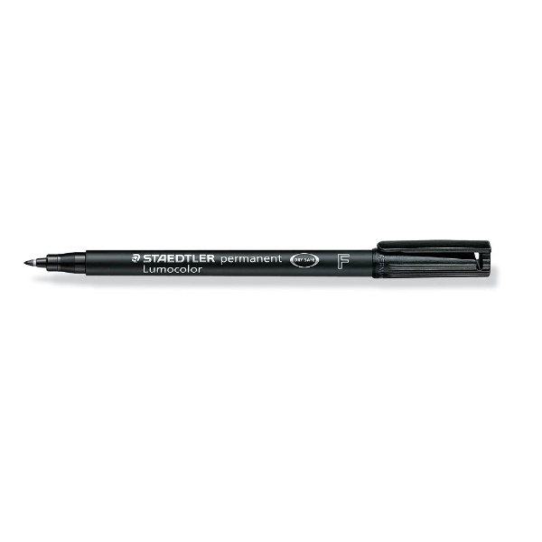 ルモカラーペン 油性マーカー 極細書きF（線幅 0.55～0.6mm） ブラック