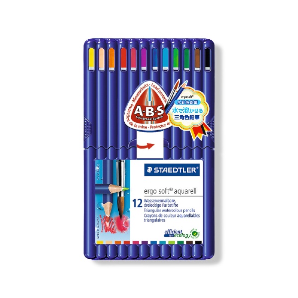 エルゴソフト アクェレル 水彩色鉛筆 12色セット 156 SB12
