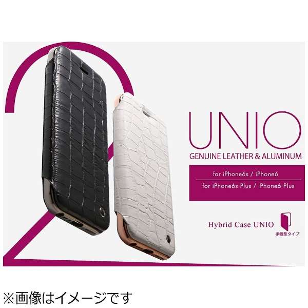 iPhone 6s/6p@U[P[X Hybrid Case UNIO Leather@NR^ubN{A~Vo[@DCS-IP6SAGLFSVBK_5