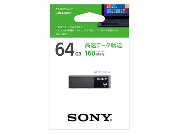 USM64W3 USBメモリ ポケットビット グレー [64GB /USB3.1 /USB TypeA]