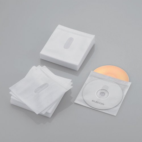 Blu-ray/CD/DVD対応 不織布ケース 240枚収納 ホワイト CCD-NIWB240WH