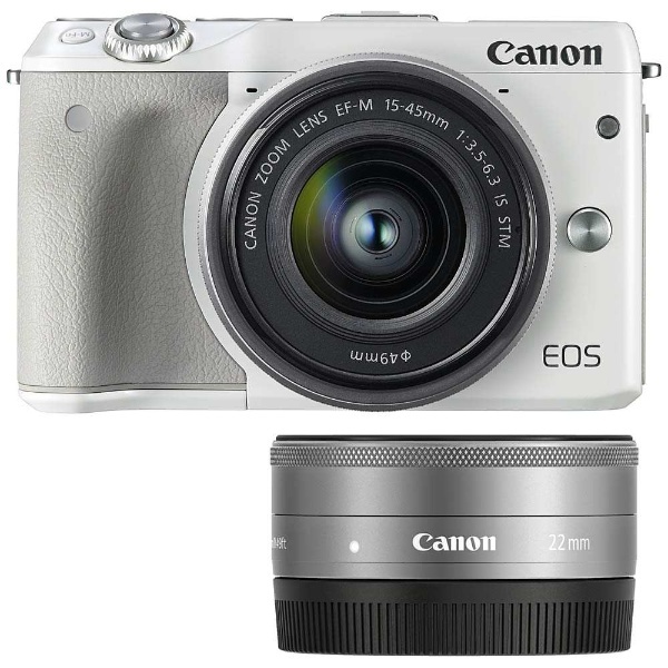 EOS M3 ミラーレス一眼カメラ ダブルレンズキット2 ホワイト [ズームレンズ+単焦点レンズ] キヤノン｜CANON 通販