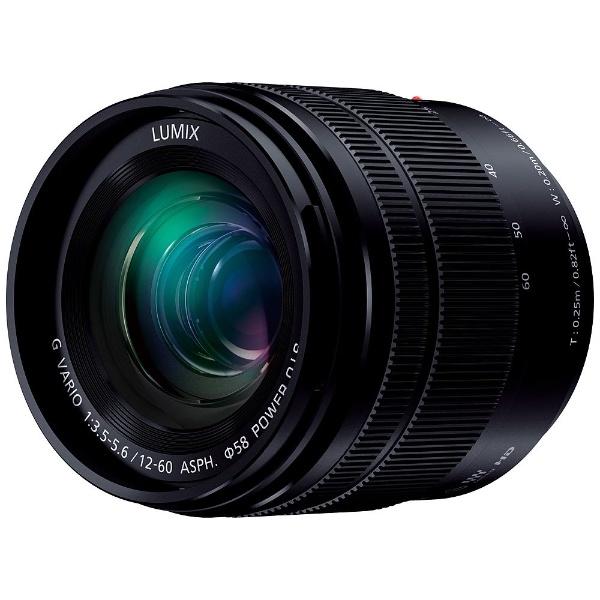 カメラレンズ LUMIX G VARIO 12-60mm/F3.5-5.6 ASPH./POWER O.I.S. LUMIX（ルミックス） ブラック  H-FS12060 [マイクロフォーサーズ /ズームレンズ]