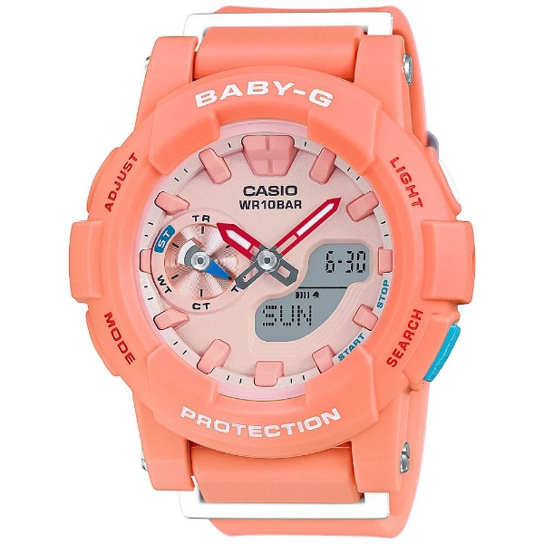 Baby-G（ベイビージー） 「BGA-185 ～for running～」 ピンク BGA-185-4AJF [49.3×44.0×15.4mm  /日常生活用防水 /LEDライト（残照機能、残照時間切替（1.5秒/3秒）付き）  /1/100秒、60分計、スプリット付き、時刻モードからのワンプッシュ計測スタート付き /約2年] CASIO ...