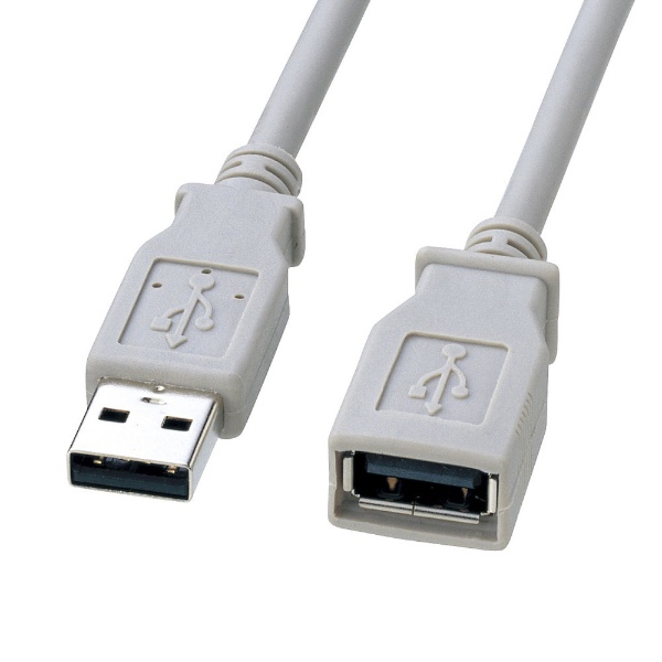 サンワサプライ USB2.0ケーブル（USB2.0 Aコネクタオス - USB2.0 Bコネクタオス） 1.5m（ライトグレー）  KU20-15HK2