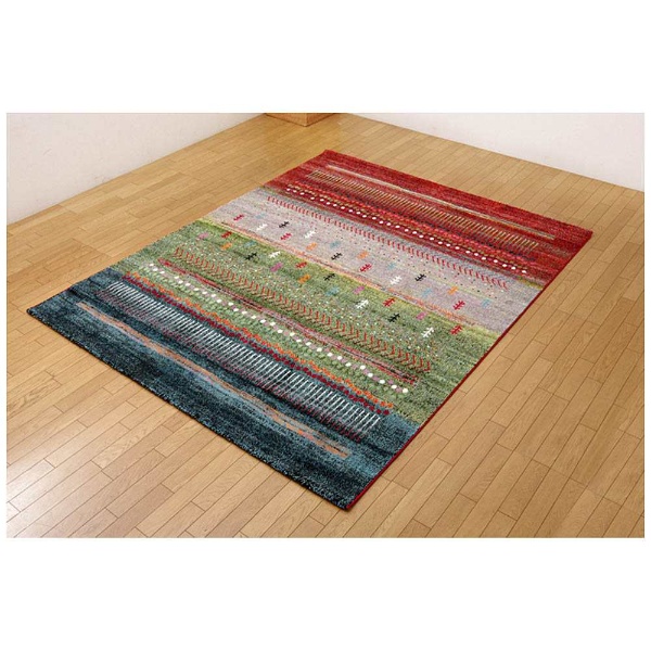  ラグ ウィルトン織り マリア(80×140cm/グリーン)