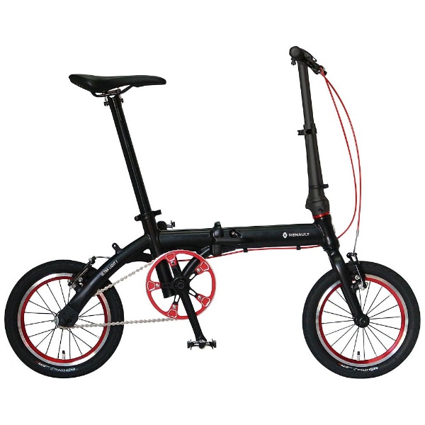 14型 折りたたみ自転車 RENAULT ULTRA LIGHT 7（ブラック） AL-FDB140 【キャンセル・返品不可】