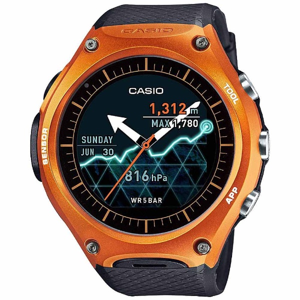 スマートウォッチ 「Smart Outdoor Watch」（オレンジ） WSD-F10RG